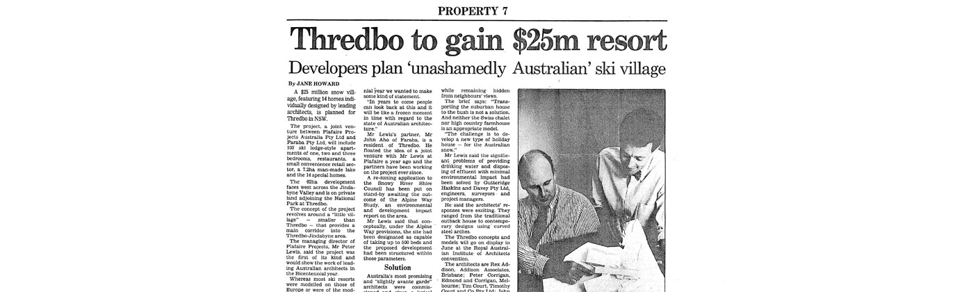 Thredbo Gain  25m Resort     Developers Plan    Unashamedly Australian